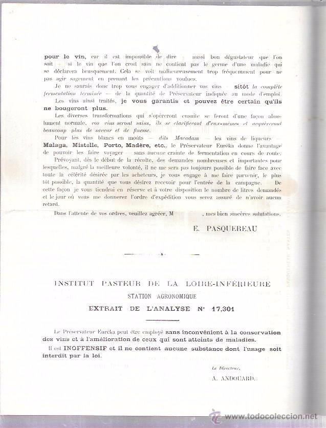 Documentos antiguos: LISTA DE PRECIOS. VINOS Y COSECHA DE 1901. - Foto 2