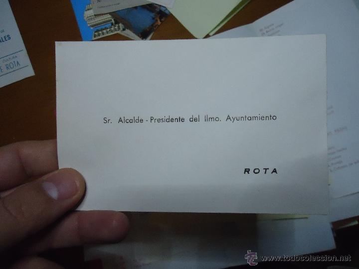 Documents Anciens: 1982 ANTIGUO SOBRE SR. ALCALDE, PRESIDENTE DEL AYUNTAMIENTO VILLA DE ROTA CADIZ