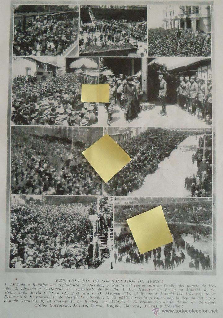 Documentos antiguos: guerra marruecos regimiento castilla columna militar tropa soldados batallon legion ejercito