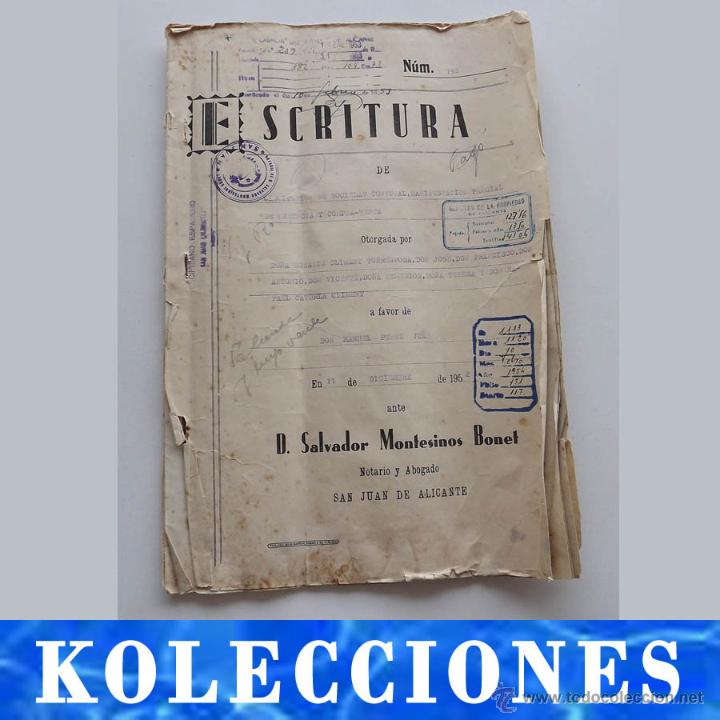 Documentos antiguos: 1952, Escritura de Liquidación de Sociedad Conyugal, con 10 páginas y cubiertas - Foto 1 - 54367332