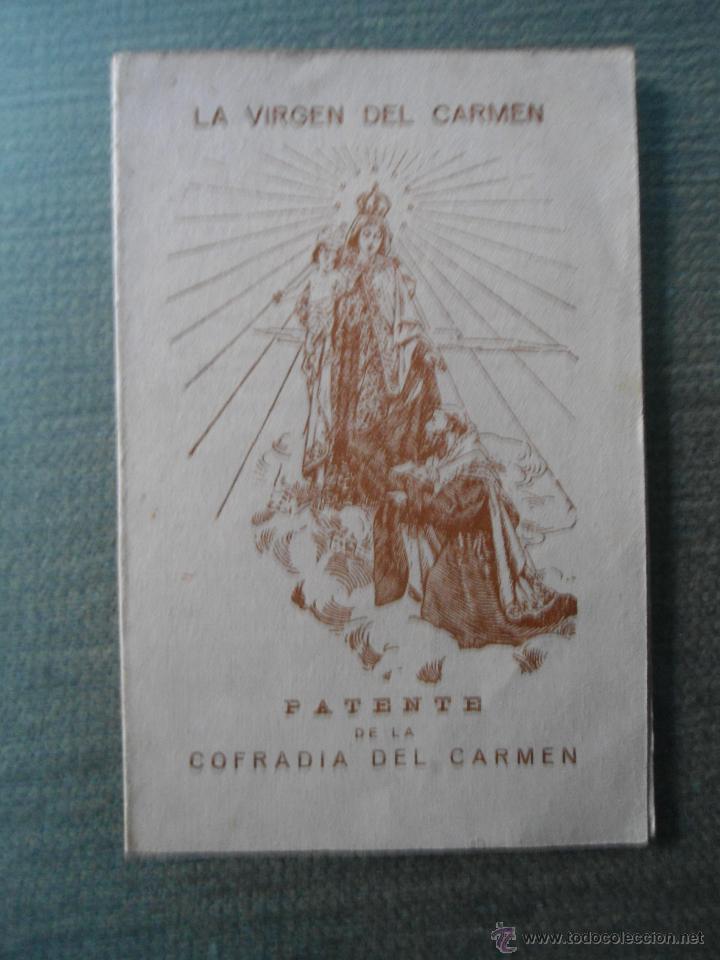 Documentos antiguos: ANTIGUO DOCUMENTO LA VIRGEN DEL CARMEN - CISTIERNA - LEON - 1942 - Foto 1