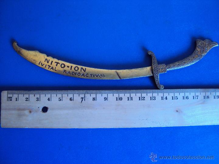 Documentos antiguos: (PUB-1488)ABRECARTAS PUBLICITARIO ASMULICIDA DR.S.PAGES MARUNY-NITO-ION(VITAL RADIOACTIVO)