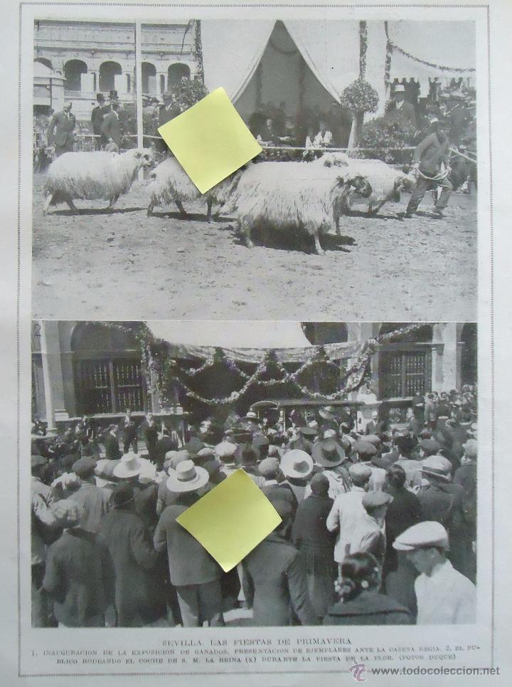 Documentos antiguos: fiestas primavera sevilla andalucia feria abril ganado ganadera fiesta de flor caseta reina victoria