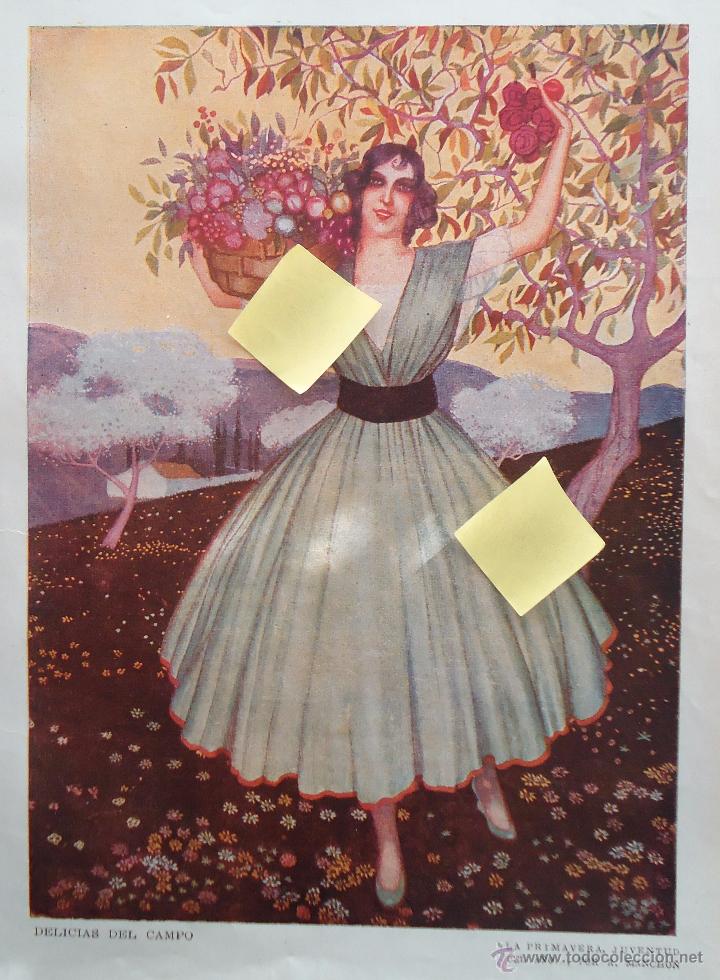 Documentos antiguos: ilustracion dise&ntilde;o grafico espa&ntilde;ol vintage art nouveau a&ntilde;os 20 pintor r manchon primavera juventud