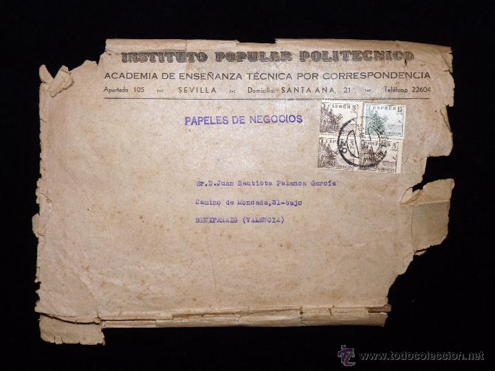 Documentos antiguos: LOTE DE DOCUMENTOS INSTITUTO POPULAR POLIT&Eacute;CNICO. SEVILLA 1952 - Foto 8
