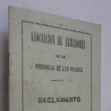 Documentos antiguos: REGLAMENTO ASOCIACION DE ARMADORES DE LA PROVINCIA DE LAS PALMAS - AÑO 1932. Lote 55077339