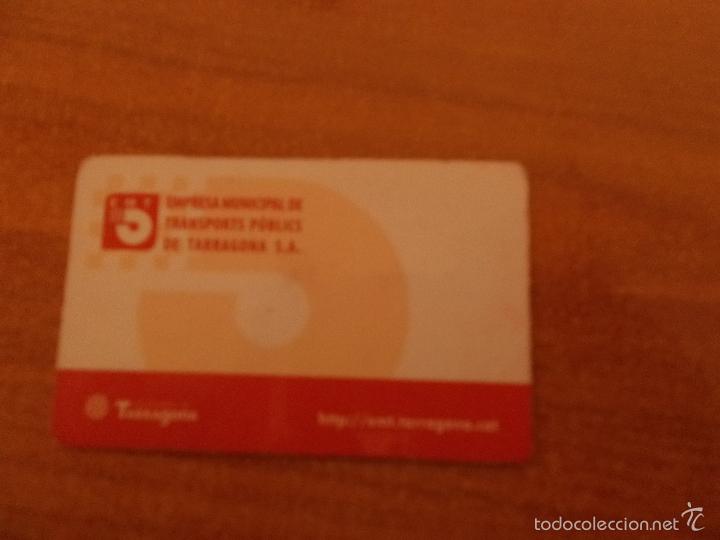 Documentos antiguos: tarjeta de transportes publicos de tarragona - Foto 1