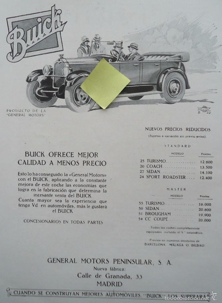Documentos antiguos: publicidad dise&ntilde;o vintage art deco vehiculo coche automovil buick general motors conducir motor