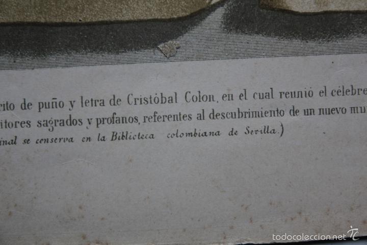 Documentos antiguos: FACSIMIL-CRISTOBAL COLON - Foto 5