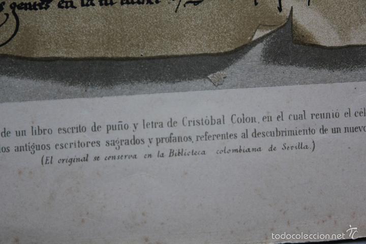 Documentos antiguos: FACSIMIL-CRISTOBAL COLON - Foto 6