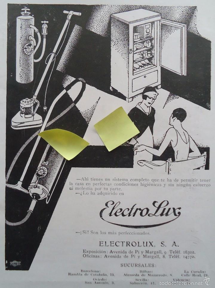 Documentos antiguos: publicidad espa&ntilde;ola vintage art deco dise&ntilde;o electrodomesticos electrolux alimento natel sanidad mili