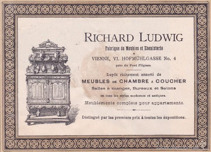 Documentos antiguos: Richard Ludwig muebles  Vienne 1882