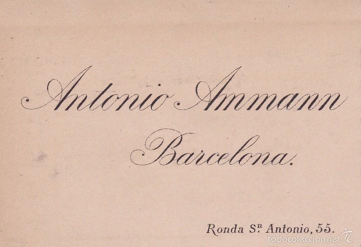 Documentos antiguos: Antonio Ammann Barcelona 1899