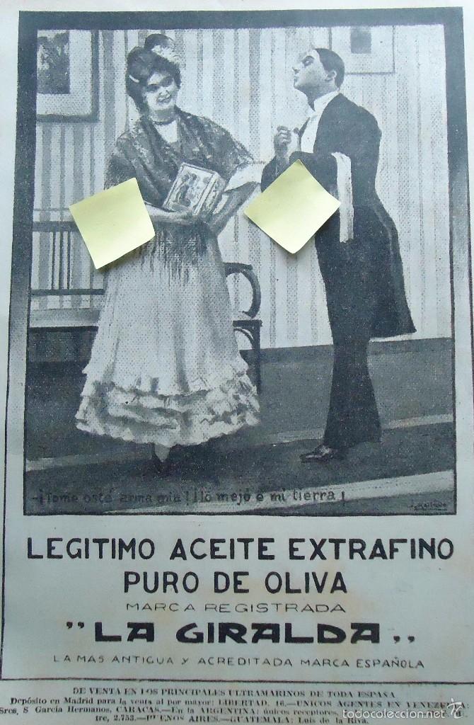 Documentos antiguos: publicidad vintage espa&ntilde;ola aceite oliva la giralda sevilla andalucia art deco ilustracion gitana