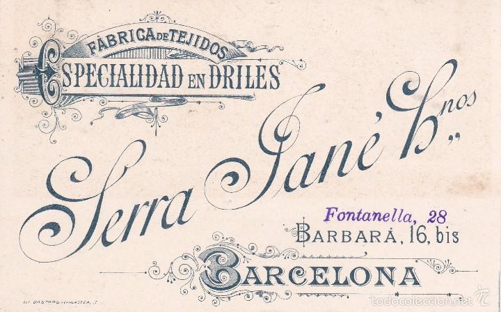 Documentos antiguos: Serra Jan&eacute; Barcelona finales siglo XIX