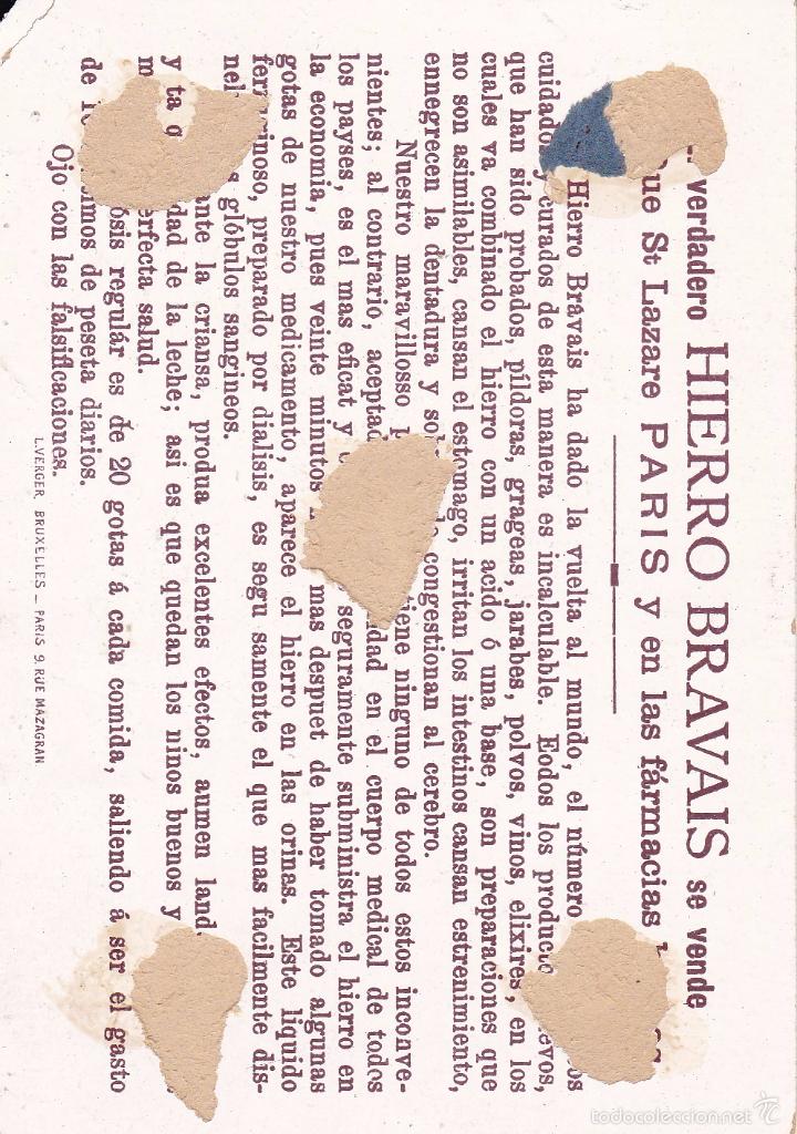 Documentos antiguos: Hierro Bravais Paris (finales siglo XIX) - Foto 2