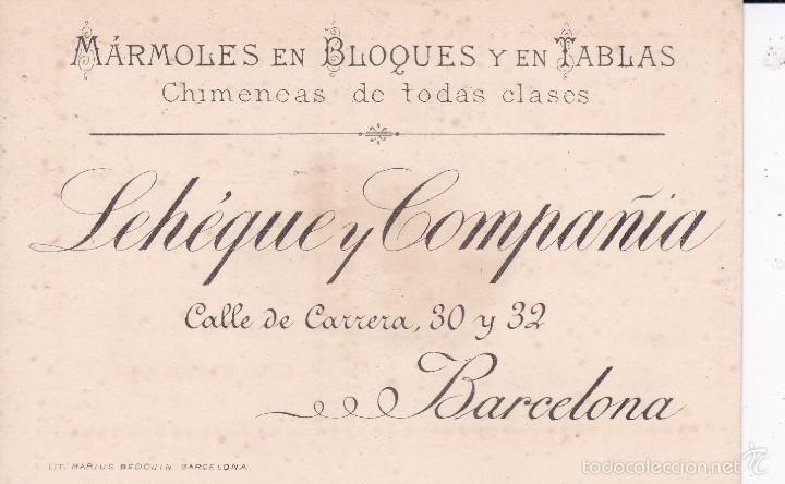 Documentos antiguos: Marmoles Seheque Barcelona finales siglo XIX (ver foto adiconal)