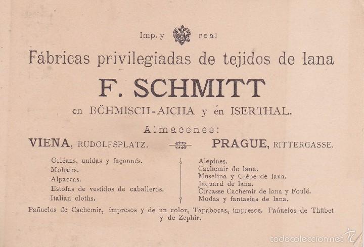 Documentos antiguos: F.Schmitt Viena Prague (10x14ctms.) ver foto adicional