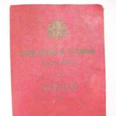 Documentos antiguos: REPUBLICA . CARNET ESTUDIANTE INSTITUTO 2ª ENSEÑANZA .SEVILLA ,1935. Lote 56503281