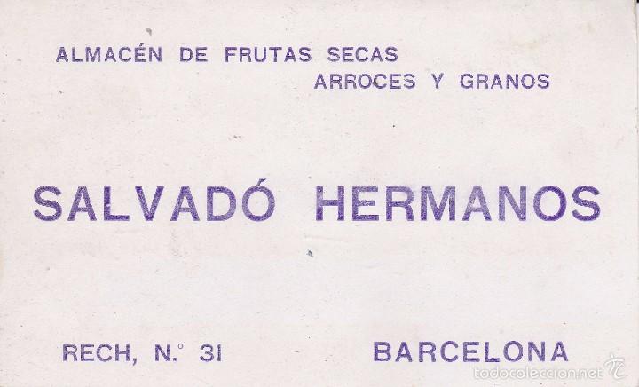 Documentos antiguos: Almac&eacute;n Frutas secas arroces y grano Salvad&oacute; Barcelona principios siglo XX