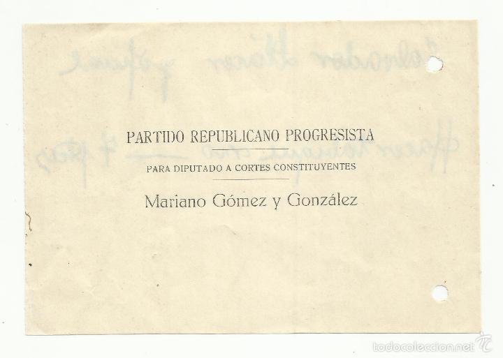 Voto Mariano Gomez Candidato Partido Republican Vendido En Venta Directa 80099146