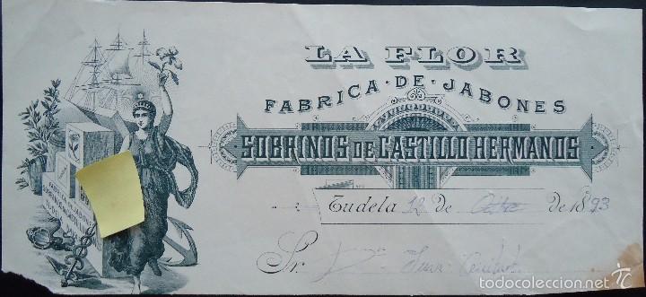 Documentos antiguos: ilustracion dise&ntilde;o grafico publicidad espa&ntilde;ola art deco vintage fabrica jabon la flor tudela navarra