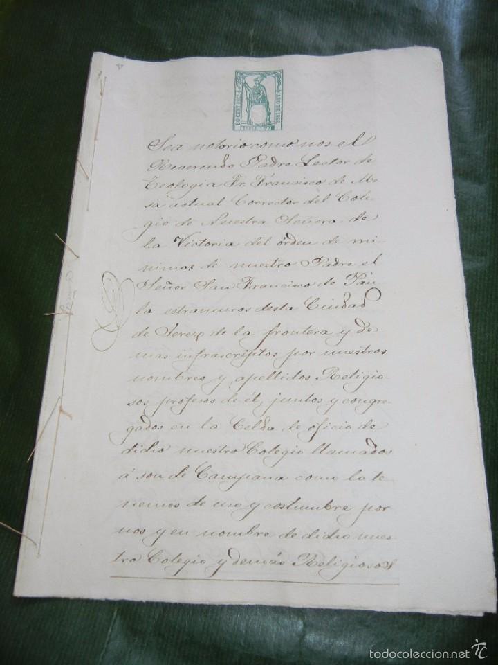 Documentos antiguos: ESCRITURA DE REDENCION DE CENSOS CASAS EN CALLE DE LA POLVERA, JEREZ DE LA FRONTERA 1866