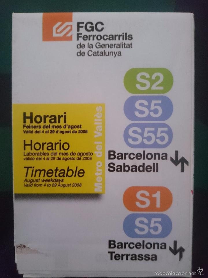 Horarios Trenes Ferrocarrils Generalitat Catalu Vendido En Venta