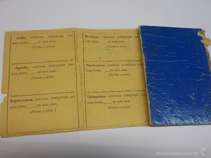Documentos antiguos: 1937 CARNET CERTIFICADO DE TRABAJO MADRID - Foto 2