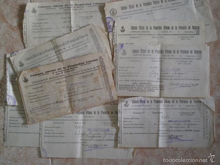 Old Documents: 1940 52 VARA DE SAGUNTO CAMPANAR (VALENCIA). LOTE RECIBOSCAMARA OFICIAL PROPIEDAD URBANA 6 Y 12 CAT