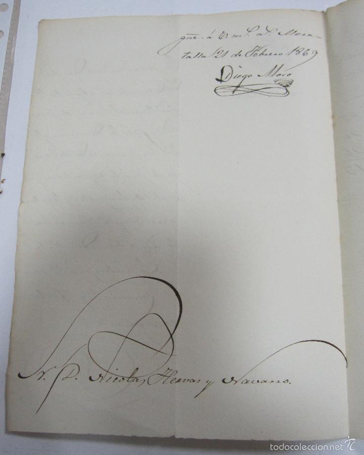 Documentos antiguos: MORATALLA. ALCALDIA CONSTITUCIONAL. 1869. DIMISION DE PERITO - Foto 2
