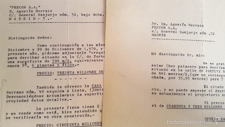 Documentos antiguos: INTERESANTE LOTE DE DOCUMENTOS SOBRE VENTA DE SOLARES EN MADRID, AÑOS 1971-1972 - Foto 2 - 58662862