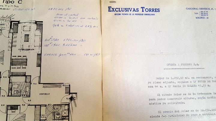 Documentos antiguos: INTERESANTE LOTE DE DOCUMENTOS SOBRE VENTA DE SOLARES EN MADRID, AÑOS 1971-1972 - Foto 6 - 58662862