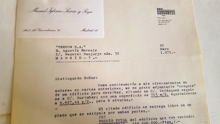 Documentos antiguos: INTERESANTE LOTE DE DOCUMENTOS SOBRE VENTA DE SOLARES EN MADRID, AÑOS 1971-1972 - Foto 11 - 58662862