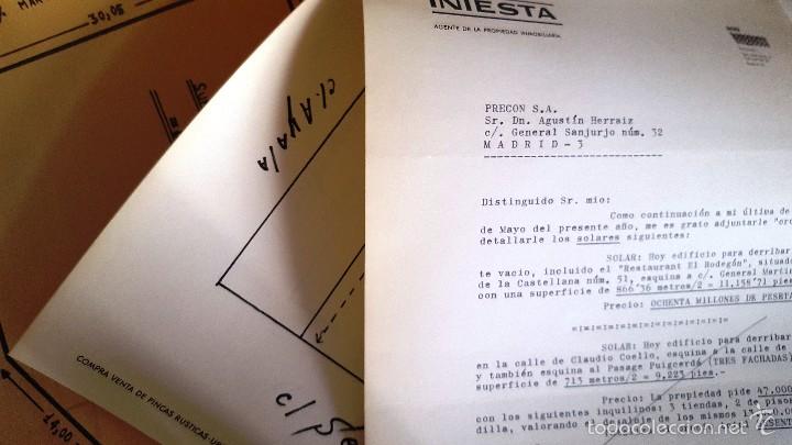 Documentos antiguos: INTERESANTE LOTE DE DOCUMENTOS SOBRE VENTA DE SOLARES EN MADRID, AÑOS 1971-1972 - Foto 12 - 58662862