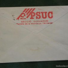 Documentos antiguos: SOBRE CON SELLO PSUC - SECCIO GUINARDO -1977