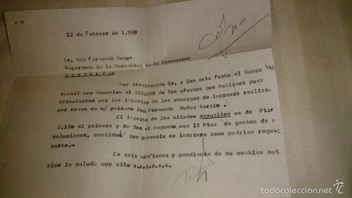 Documentos antiguos: Documento antiguo, Hermandad de la Coronaci&oacute;n. 1969. - Foto 1