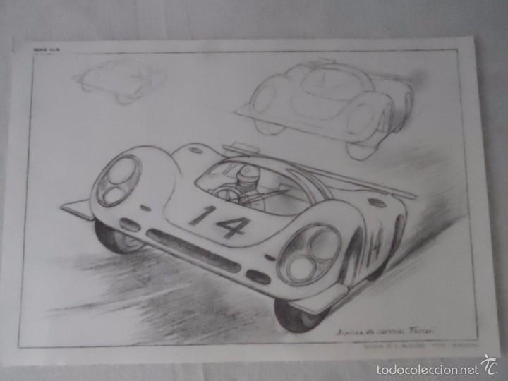 Documentos antiguos: LAMINA DIBUJO COCHE DEPORTIVO ANTIGUO FERRARI