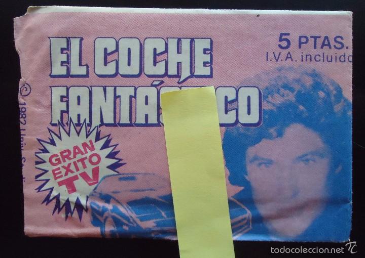 Documentos antiguos: sobre cromos el coche fantastico television espa&ntilde;ola tve michael knight rider kitt vehiculo pontiac