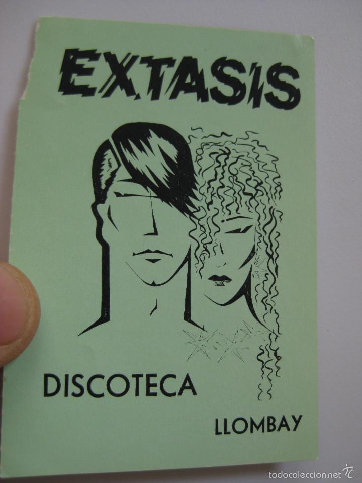 Documentos antiguos: ENTRADA FLYER DISCOTECA VALENCIA LLOMABY EXTASIS - Foto 1