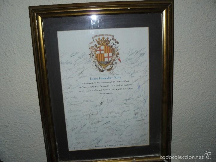 Documentos antiguos: INTERESANTE RECONOCIMIENTO - CAMARA OFICIAL DE COMERCIO INDUSTRIA Y NAVEGACION - 1990