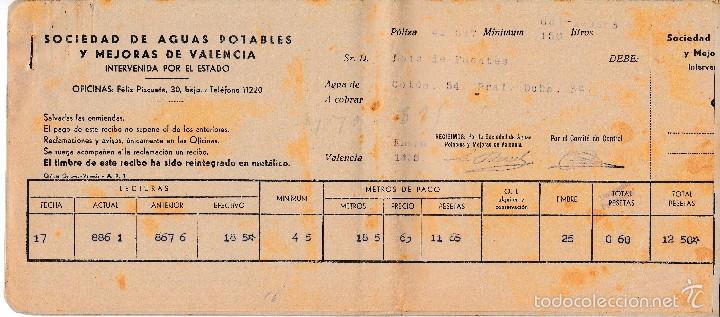 Old Documents: 1939 VALENCIA. 11 RECIBOS AGUAS POTABLES INTERVENIDA ESTADO REPUBLICA Y ESTADO ESPA&Ntilde;OL GUERRA CIVIL