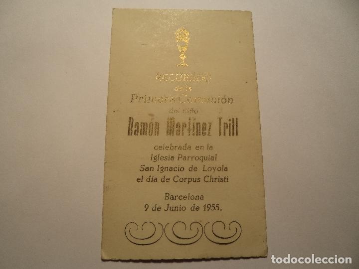 Documentos antiguos: recuerdo 1&ordf; comunion 1955. (cl-1) - Foto 2