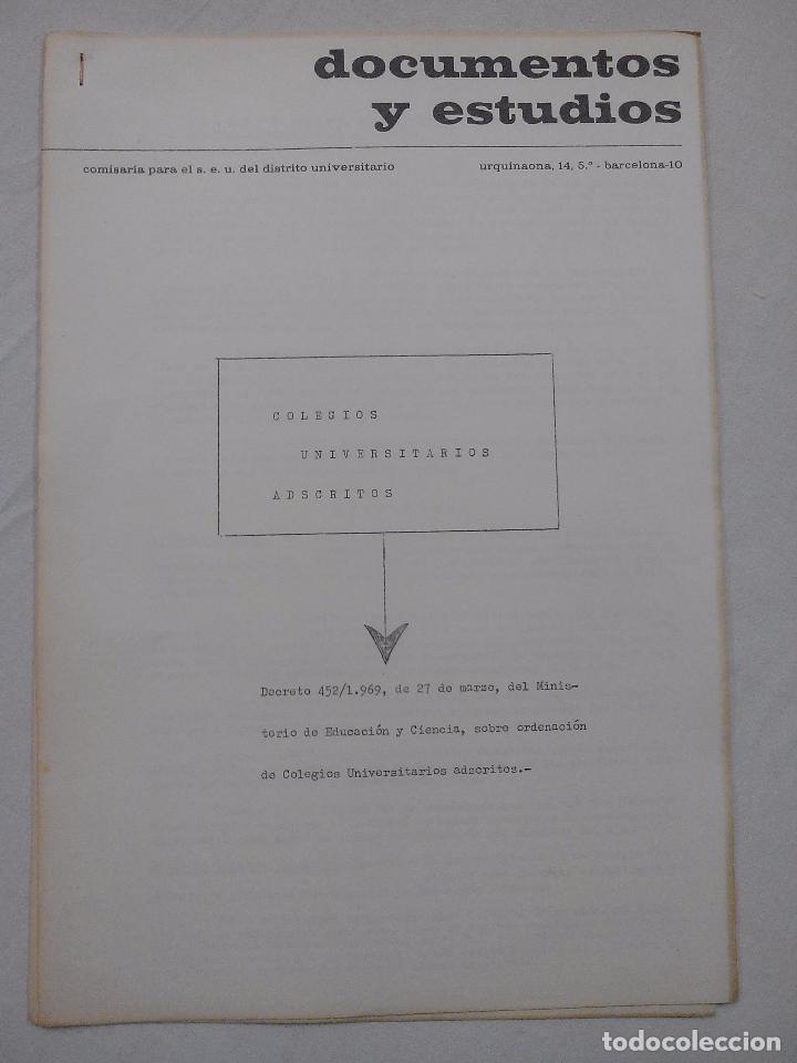 Documentos antiguos: DOCUMENTOS Y ESTUDIOS. COLEGIOS UNIVERSITARIOS ADSCRITOS. - Foto 1