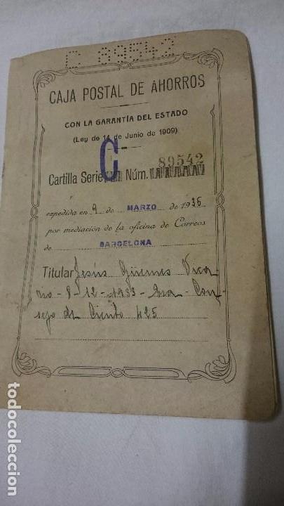 Documentos antiguos: CARTILLA CAJA POSTAL DE AHORROS 1935 - Foto 1