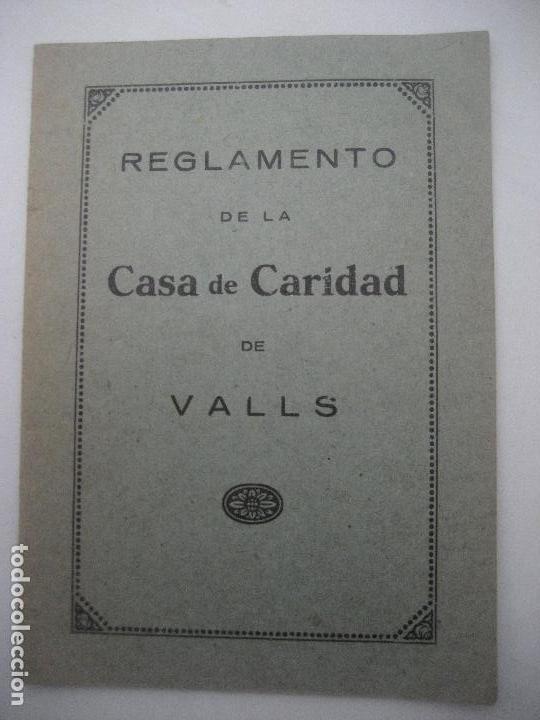 Documentos antiguos: Valls. Reglamento de la casa de Caridad