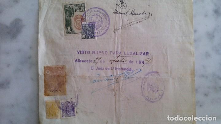 Documentos antiguos: certificado del acta de nacimiento albacete 1949 - Foto 2