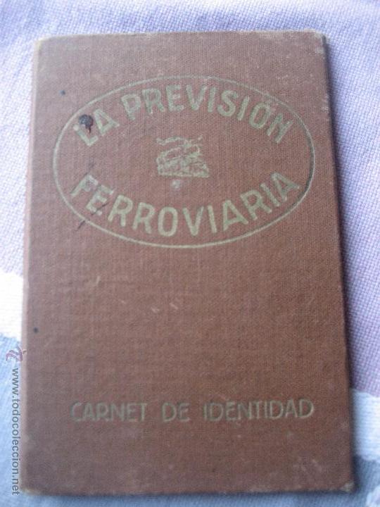 Documentos antiguos: Carnet de identidad. La Previsi&oacute;n Ferroviaria. 1933 - Foto 1
