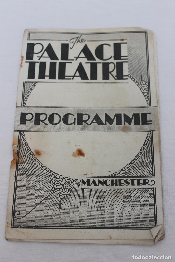 Documentos antiguos: THE PALACE THEATRE, PROGRAMME, MANCHERTER A&Ntilde;O 1938 - Foto 1