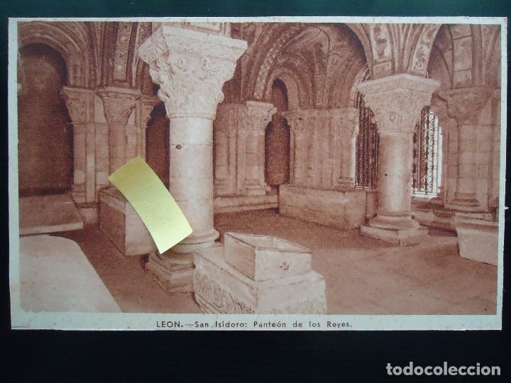 Documentos antiguos: postal san isidoro leon panteon de los reyes real castilla leon sarcofago sepulcro iglesia cristiana
